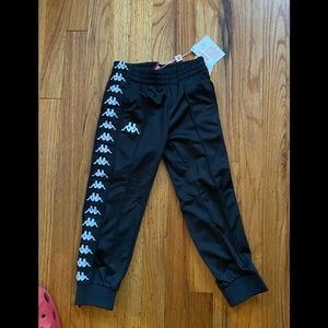 Kids Black kappa pants